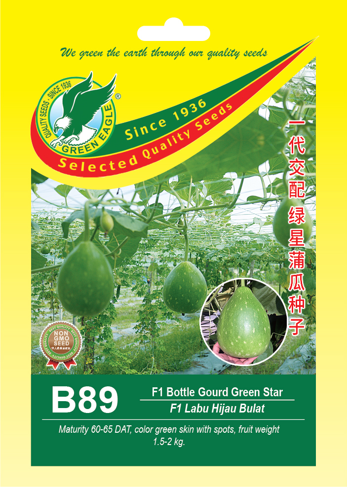 B89 F1 Bottle Gourd Green Star - Green Eagle Seeds